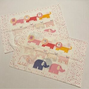 Vintage 1982 J P Stevens Utica Animals Zoo Pillowcase Lot of 2